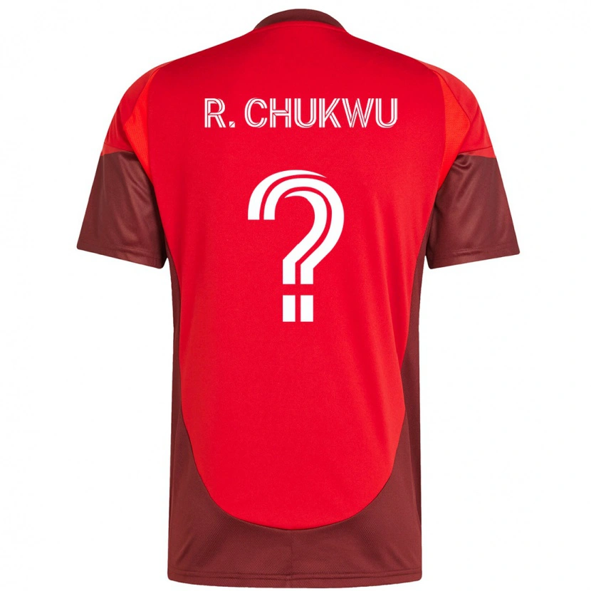 Danxen Mujer Camiseta Richard Chukwu #0 Blanco Rojo 1ª Equipación 2025/26 La Camisa México