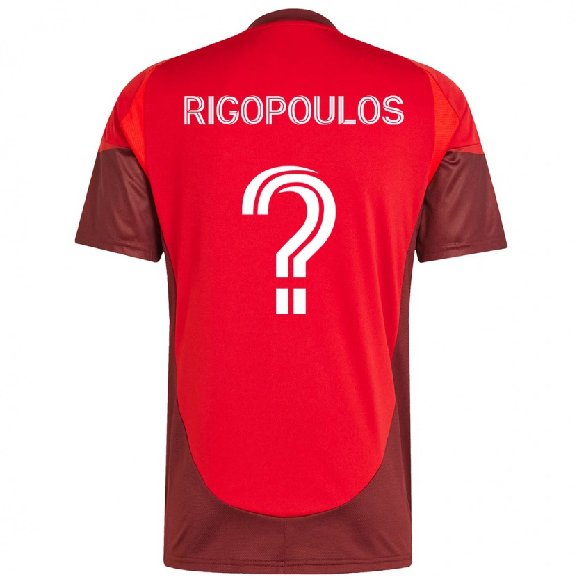 Danxen Mujer Camiseta Theo Rigopoulos #0 Blanco Rojo 1ª Equipación 2025/26 La Camisa México