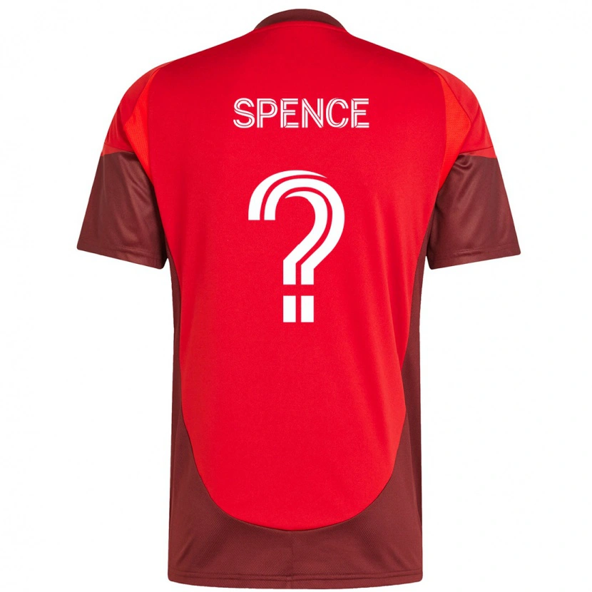 Danxen Mujer Camiseta Jourdan Spence #0 Blanco Rojo 1ª Equipación 2025/26 La Camisa México