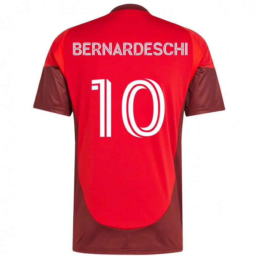 Danxen Mujer Camiseta Federico Bernardeschi #10 Blanco Rojo 1ª Equipación 2025/26 La Camisa México