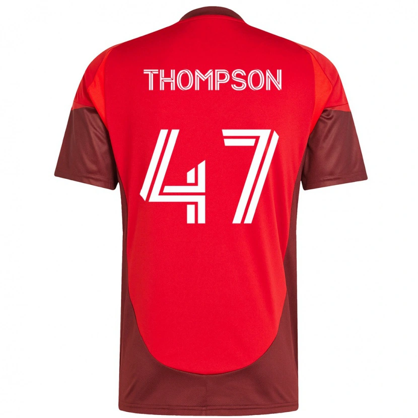 Danxen Mujer Camiseta Kosi Thompson #47 Blanco Rojo 1ª Equipación 2025/26 La Camisa México