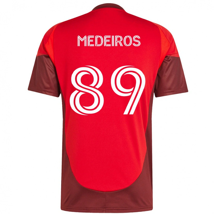 Danxen Mujer Camiseta Matthew Medeiros #89 Blanco Rojo 1ª Equipación 2025/26 La Camisa México