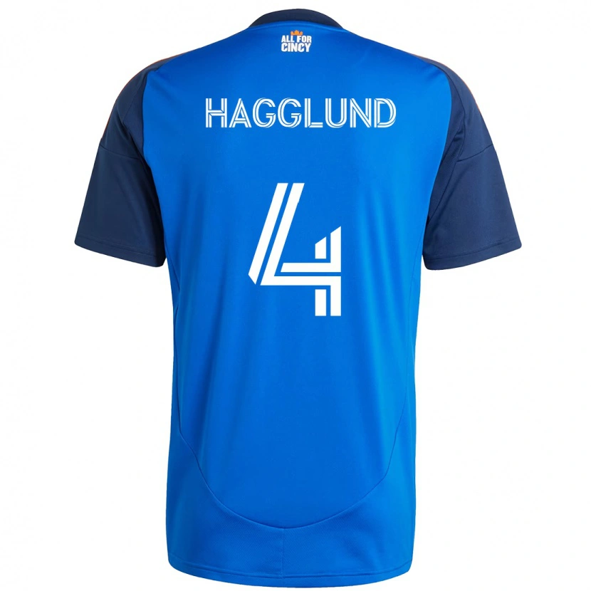 Danxen Mujer Camiseta Nick Hagglund #4 Blanco Azul Naranja 1ª Equipación 2025/26 La Camisa México