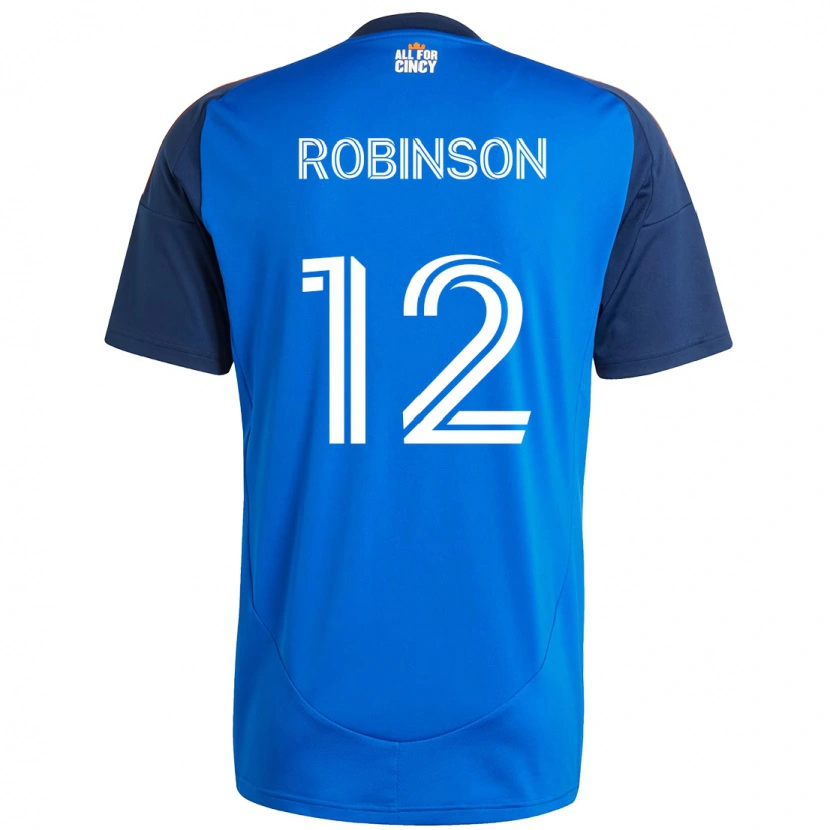 Danxen Mujer Camiseta Miles Robinson #12 Blanco Azul Naranja 1ª Equipación 2025/26 La Camisa México