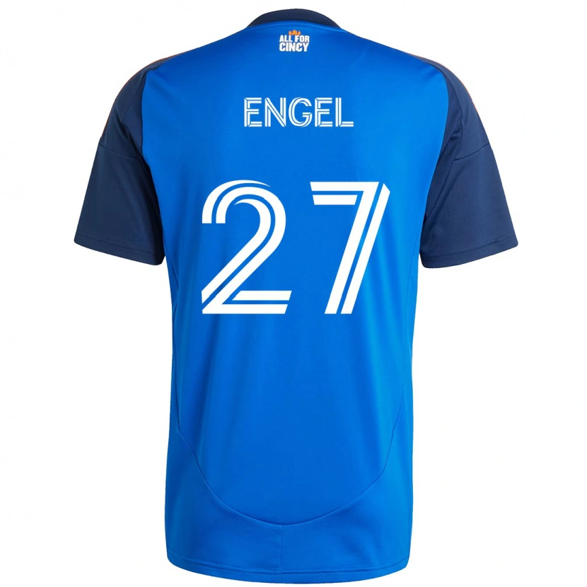 Danxen Mujer Camiseta Lukas Engel #27 Blanco Azul Naranja 1ª Equipación 2025/26 La Camisa México