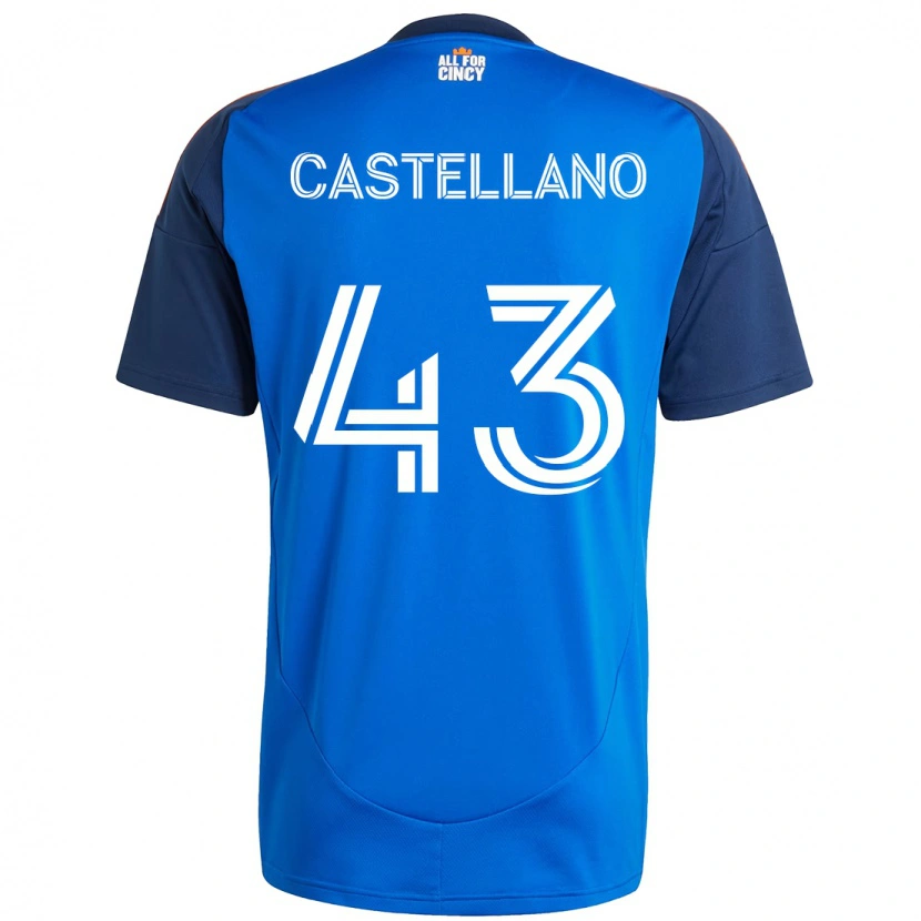 Danxen Mujer Camiseta Jesús Castellano #43 Blanco Azul Naranja 1ª Equipación 2025/26 La Camisa México