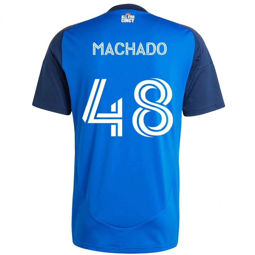 Danxen Mujer Camiseta Juan Machado #48 Blanco Azul Naranja 1ª Equipación 2025/26 La Camisa México