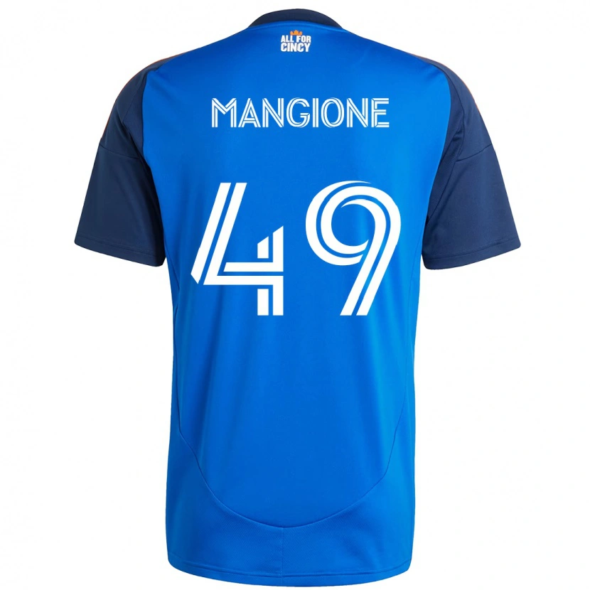 Danxen Mujer Camiseta Peter Mangione #49 Blanco Azul Naranja 1ª Equipación 2025/26 La Camisa México
