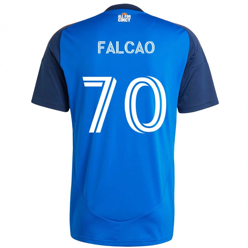 Danxen Mujer Camiseta Kiano Falcao #70 Blanco Azul Naranja 1ª Equipación 2025/26 La Camisa México