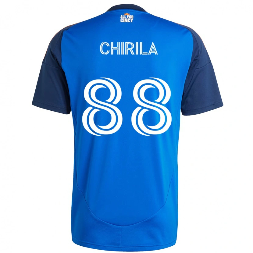 Danxen Mujer Camiseta Andrei Chirilă #88 Blanco Azul Naranja 1ª Equipación 2025/26 La Camisa México