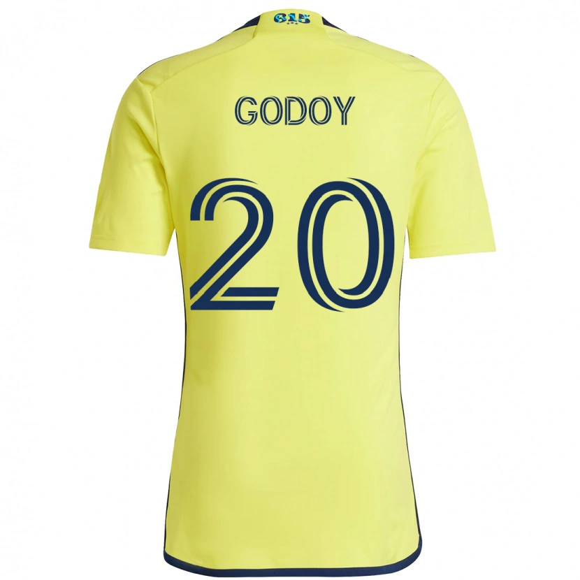 Danxen Mujer Camiseta Aníbal Godoy #20 Azul Marino Amarillo 1ª Equipación 2025/26 La Camisa México