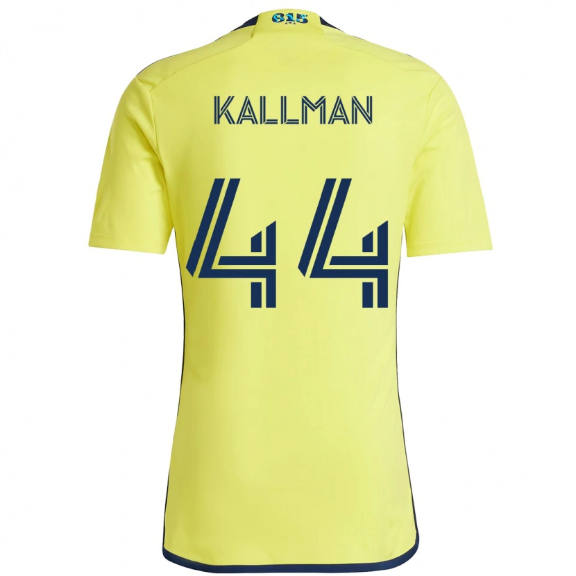 Danxen Mujer Camiseta Brent Kallman #44 Azul Marino Amarillo 1ª Equipación 2025/26 La Camisa México