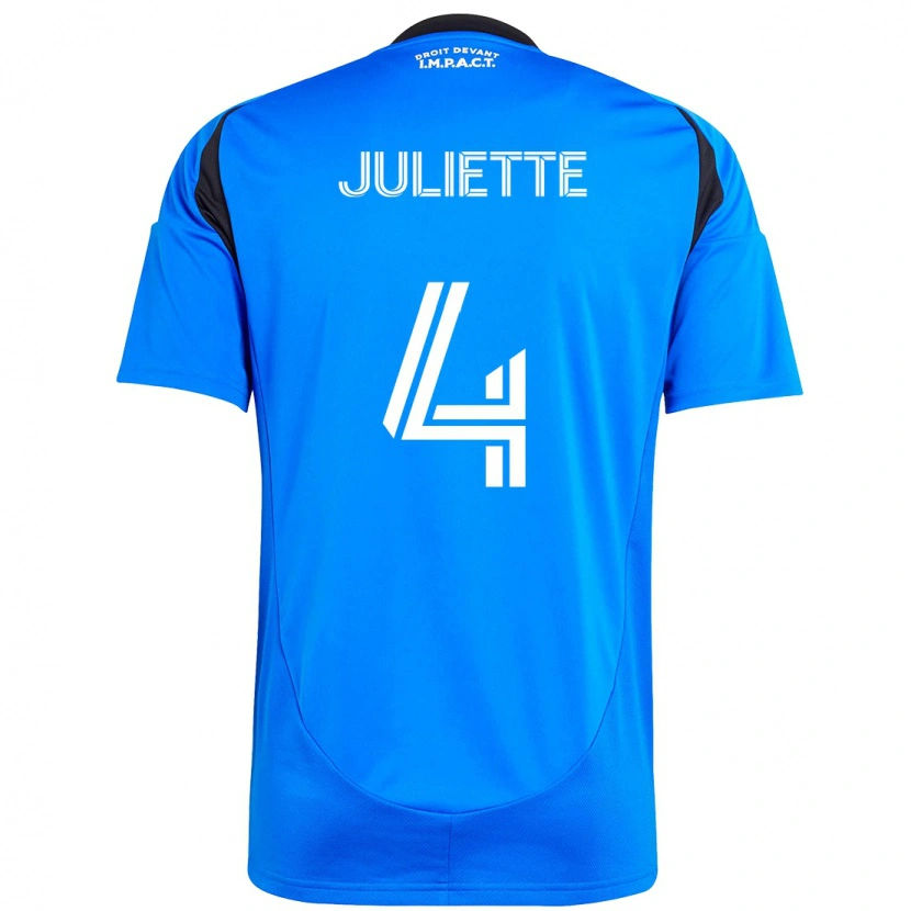 Danxen Mujer Camiseta Perreault Juliette #4 Azul Oscuro Negro 1ª Equipación 2025/26 La Camisa México