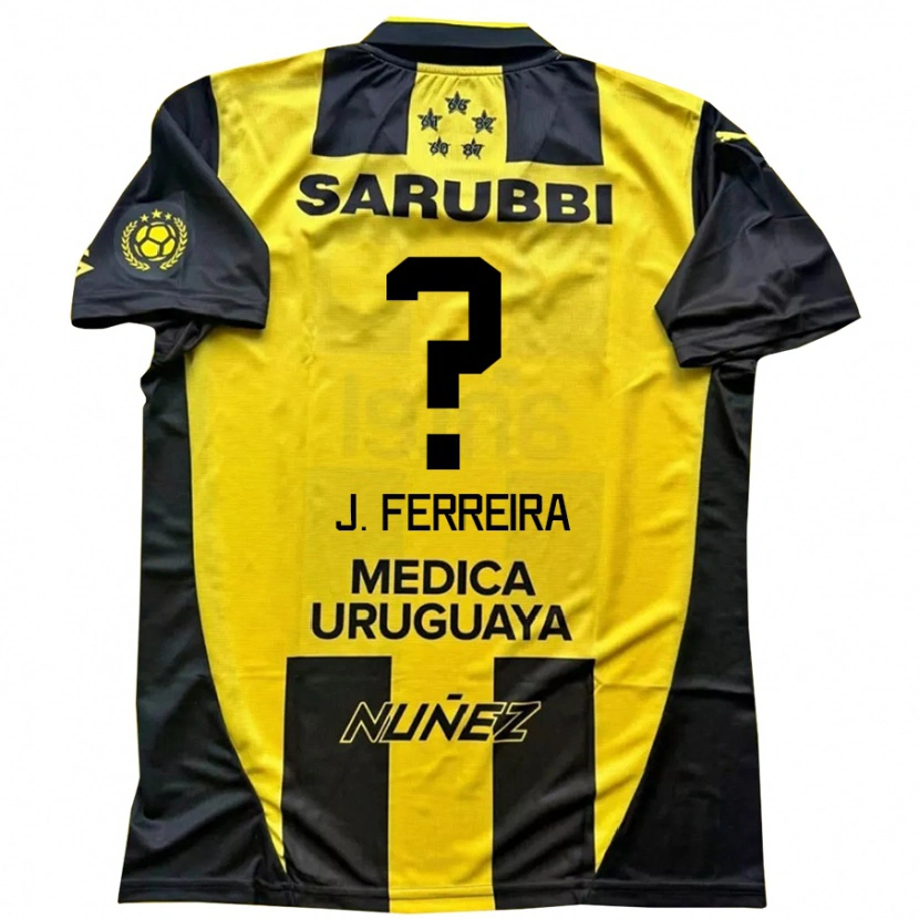 Danxen Mujer Camiseta Joaquín Ferreira #0 Negro Amarillo 1ª Equipación 2025/26 La Camisa México