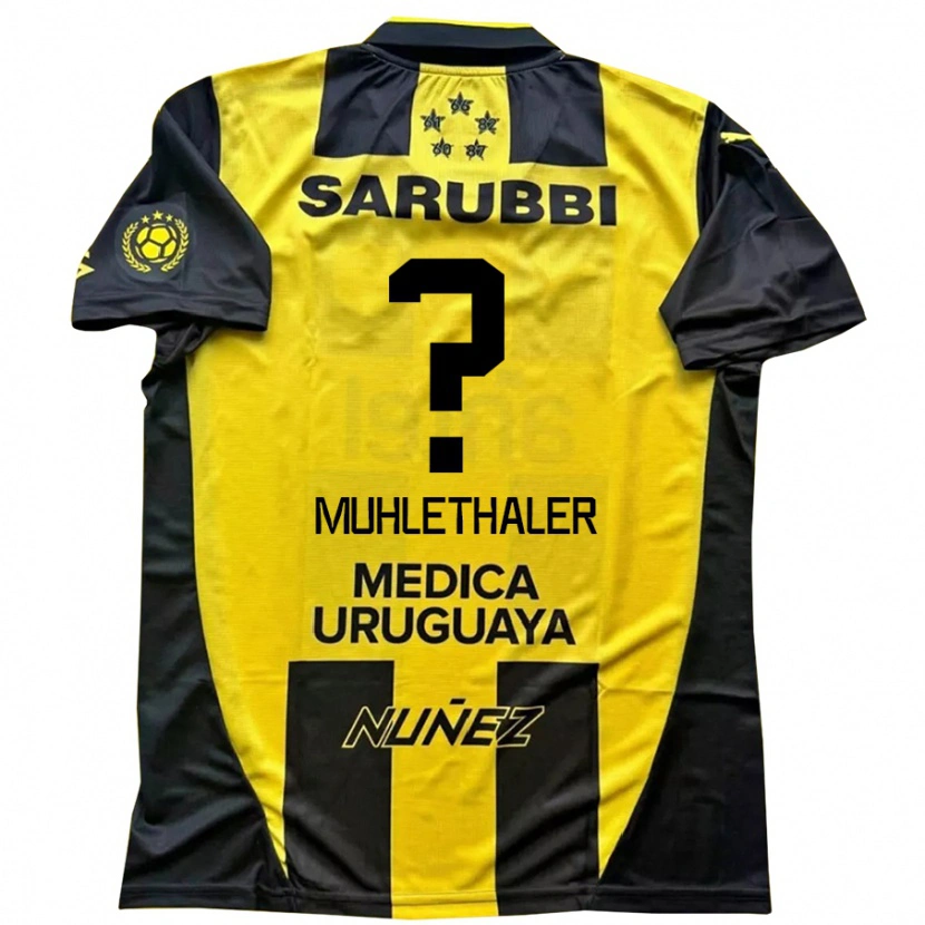 Danxen Mujer Camiseta Stiven Muhlethaler #0 Negro Amarillo 1ª Equipación 2025/26 La Camisa México