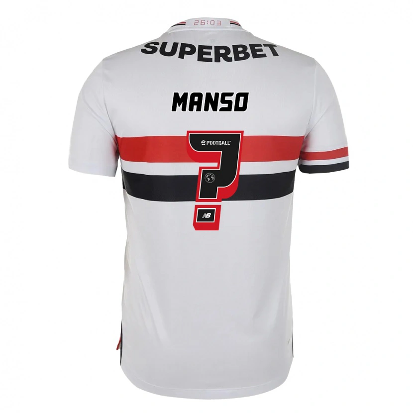 Danxen Mujer Camiseta Mateus Manso #0 Rojo Negro Blanco 1ª Equipación 2025/26 La Camisa México
