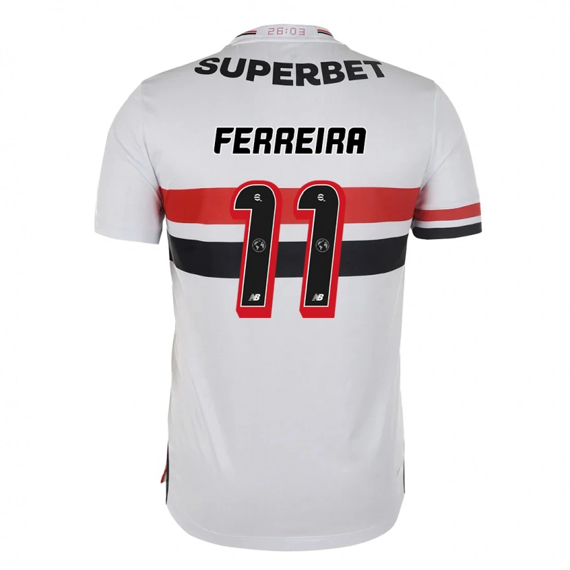 Danxen Mujer Camiseta Ferreirinha #11 Negro Rojo 1ª Equipación 2025/26 La Camisa México