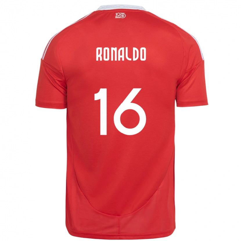 Danxen Mujer Camiseta Ronaldo #16 Blanco Rojo 1ª Equipación 2025/26 La Camisa México