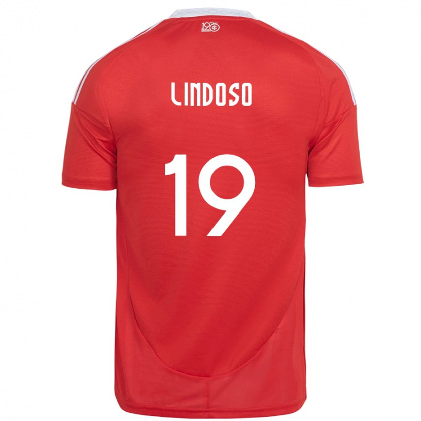 Danxen Mujer Camiseta Rodrigo Lindoso #19 Blanco Rojo 1ª Equipación 2025/26 La Camisa México