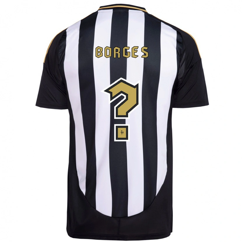 Danxen Mujer Camiseta Leo Borges #0 Blanco Negro 1ª Equipación 2025/26 La Camisa México
