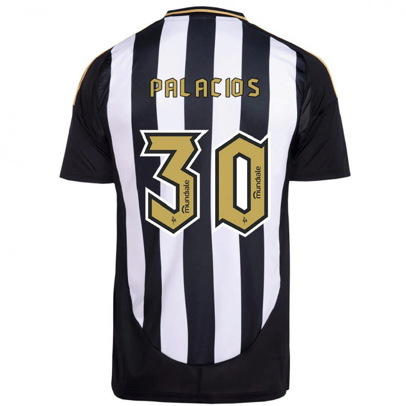 Danxen Mujer Camiseta Brahian Palacios #30 Blanco Negro 1ª Equipación 2025/26 La Camisa México
