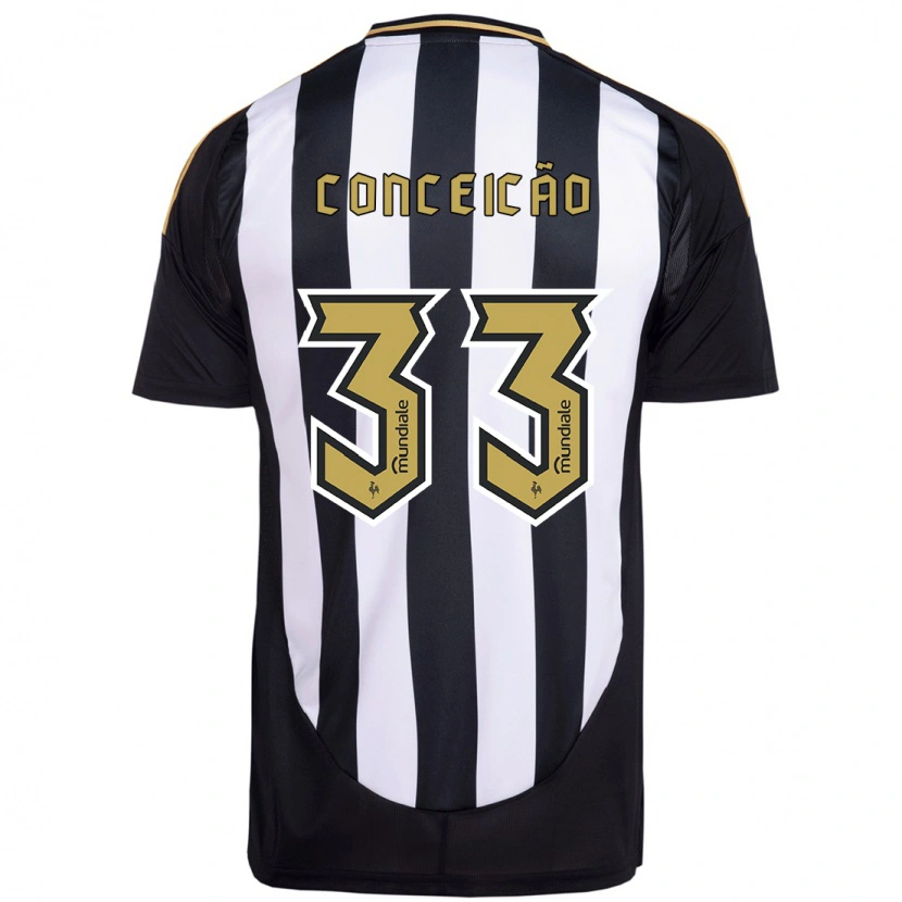 Danxen Mujer Camiseta Robert Conceição #33 Blanco Negro 1ª Equipación 2025/26 La Camisa México
