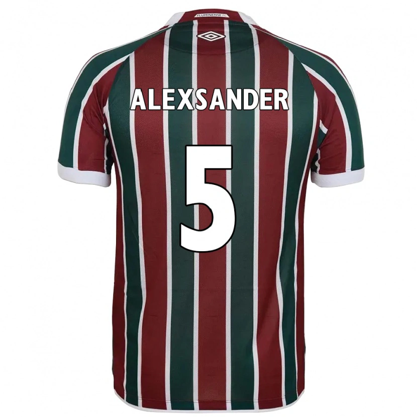 Danxen Mujer Camiseta Alexsander #5 Blanco Verde Granate 1ª Equipación 2025/26 La Camisa México