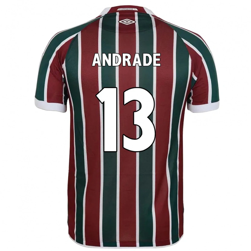 Danxen Mujer Camiseta Felipe Andrade #13 Verde Granate Blanco 1ª Equipación 2025/26 La Camisa México