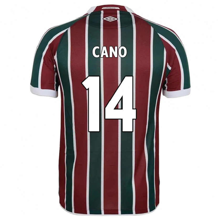 Danxen Mujer Camiseta Germán Cano #14 Blanco Verde Granate 1ª Equipación 2025/26 La Camisa México