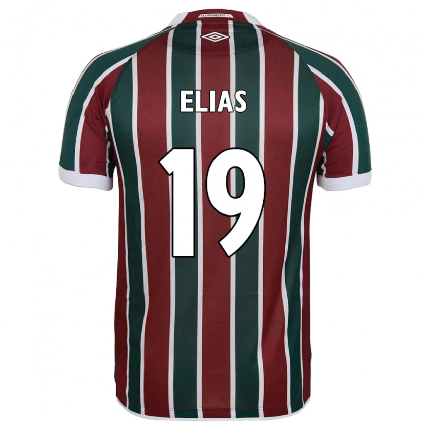 Danxen Mujer Camiseta Kauã Elias #19 Blanco Verde Granate 1ª Equipación 2025/26 La Camisa México
