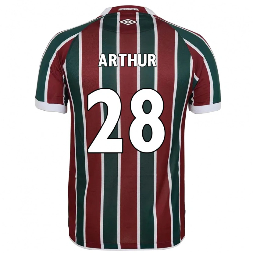 Danxen Mujer Camiseta Arthur #28 Blanco Verde Granate 1ª Equipación 2025/26 La Camisa México