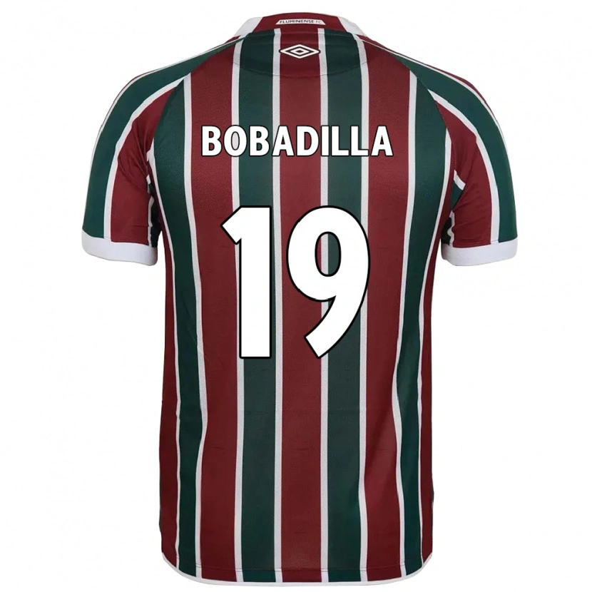 Danxen Mujer Camiseta Raul Bobadilla #19 Verde Granate Blanco 1ª Equipación 2025/26 La Camisa México