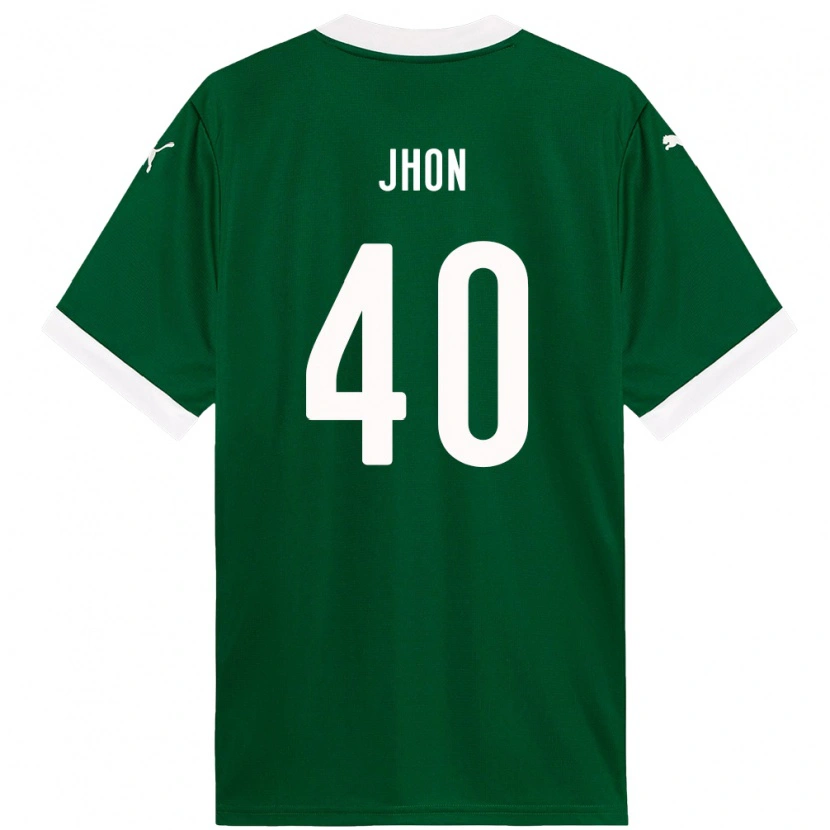 Danxen Mujer Camiseta Jhon Jhon #40 Blanco Verde 1ª Equipación 2025/26 La Camisa México