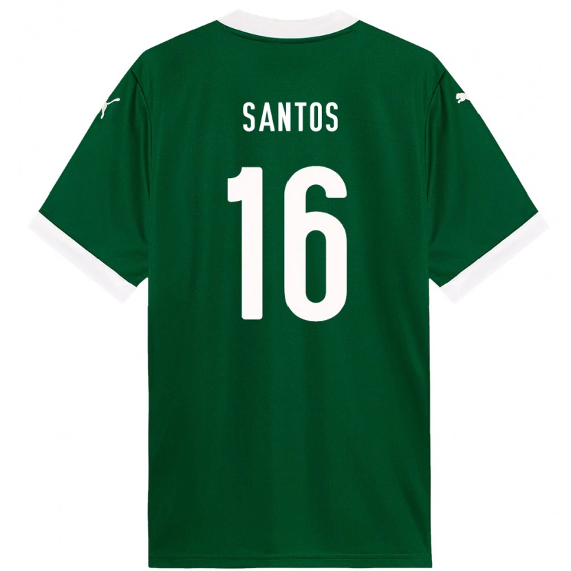 Danxen Mujer Camiseta Gaby Santos #16 Blanco Verde 1ª Equipación 2025/26 La Camisa México