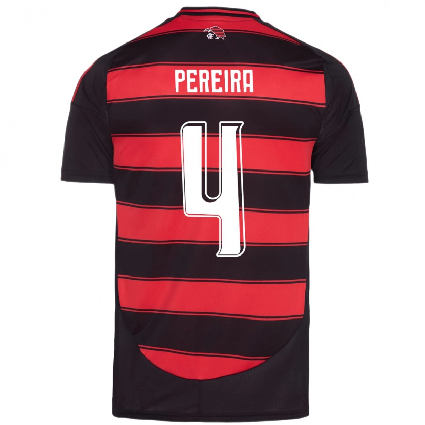 Danxen Mujer Camiseta Léo Pereira #4 Blanco Rojo 1ª Equipación 2025/26 La Camisa México