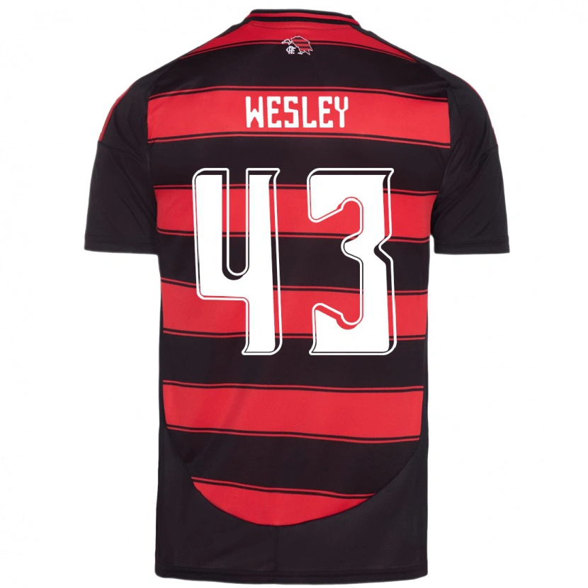 Danxen Mujer Camiseta Wesley #43 Blanco Rojo 1ª Equipación 2025/26 La Camisa México