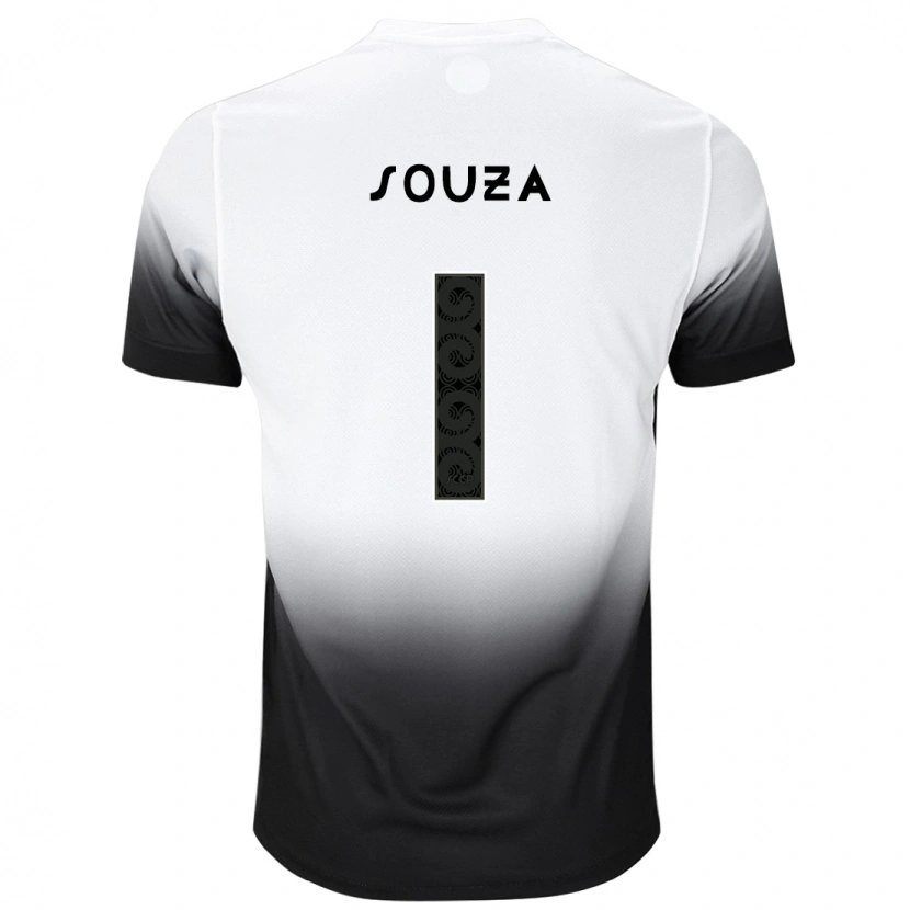 Danxen Mujer Camiseta Hugo Souza #1 Blanco Negro 1ª Equipación 2025/26 La Camisa México