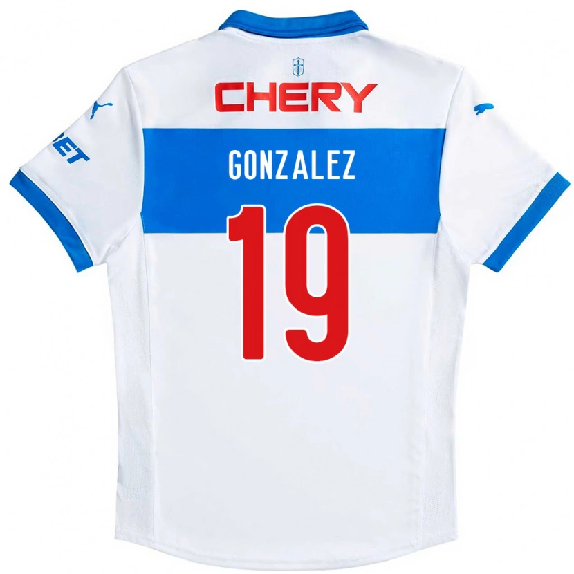 Danxen Mujer Camiseta Bryan González #19 Azul Real Blanco 1ª Equipación 2025/26 La Camisa México