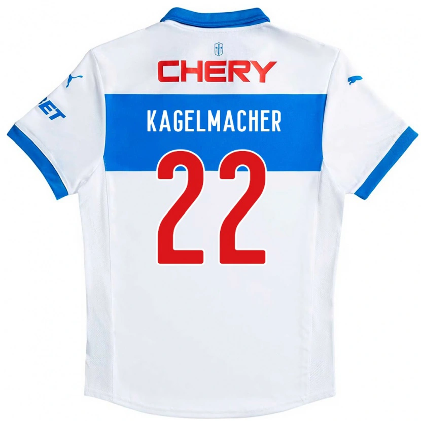 Danxen Mujer Camiseta Gary Kagelmacher #22 Azul Real Blanco 1ª Equipación 2025/26 La Camisa México