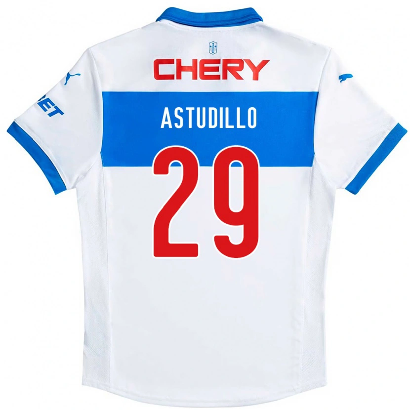 Danxen Mujer Camiseta Aaron Astudillo #29 Azul Real Blanco 1ª Equipación 2025/26 La Camisa México