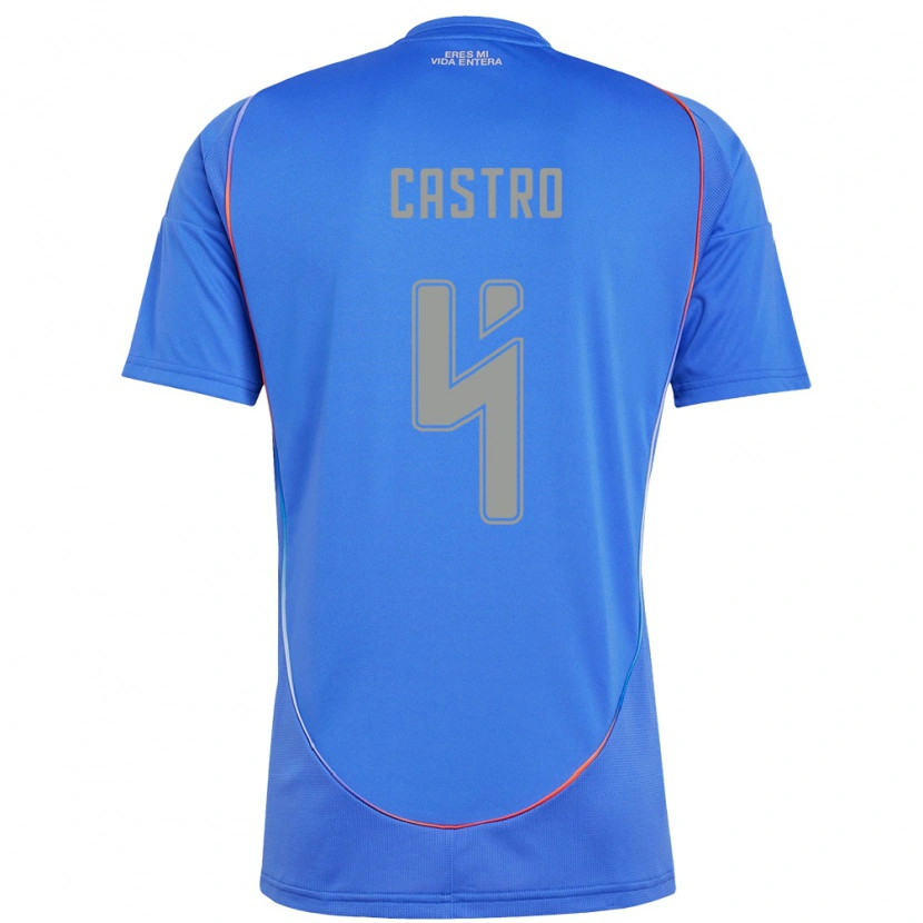 Danxen Mujer Camiseta José Ignacio Castro #4 Naranja Rojo 1ª Equipación 2025/26 La Camisa México
