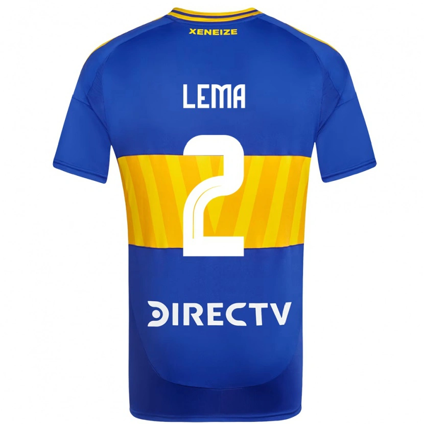 Danxen Mujer Camiseta Cristian Lema #2 Azul Real Amarillo 1ª Equipación 2025/26 La Camisa México