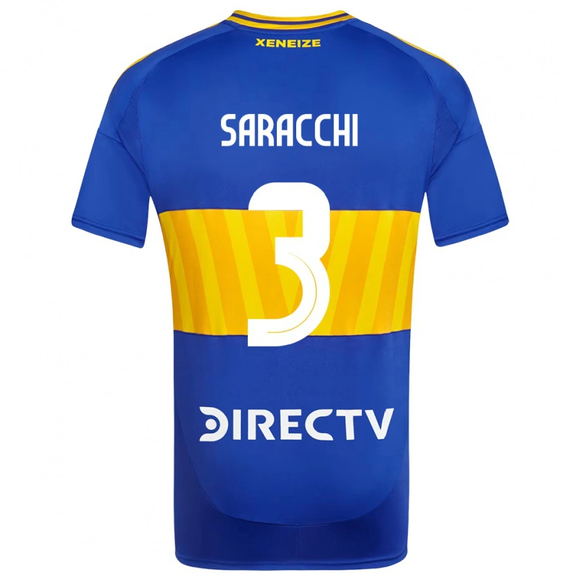 Danxen Mujer Camiseta Marcelo Saracchi #3 Azul Real Amarillo 1ª Equipación 2025/26 La Camisa México