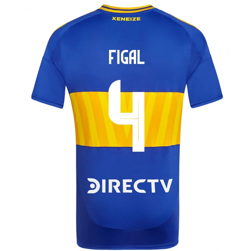 Danxen Mujer Camiseta Nicolás Figal #4 Azul Real Amarillo 1ª Equipación 2025/26 La Camisa México