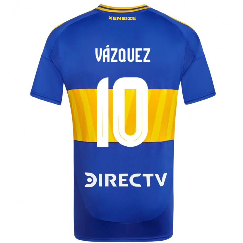 Danxen Mujer Camiseta Lucas Vázquez #10 Blanco Azul 1ª Equipación 2025/26 La Camisa México