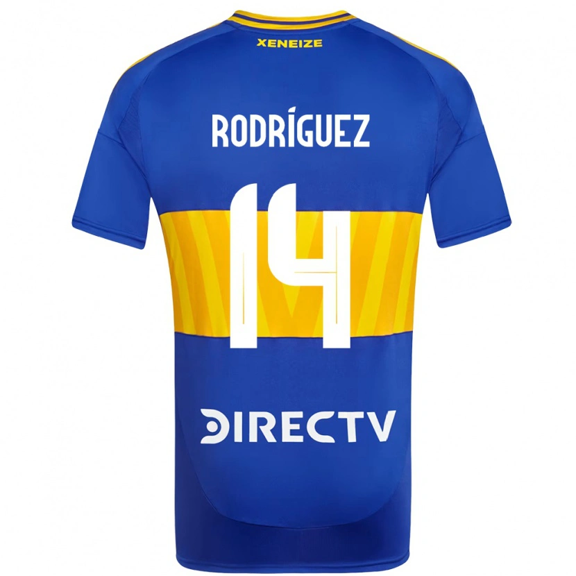 Danxen Mujer Camiseta Isaías Rodríguez #14 Azul Real Amarillo 1ª Equipación 2025/26 La Camisa México