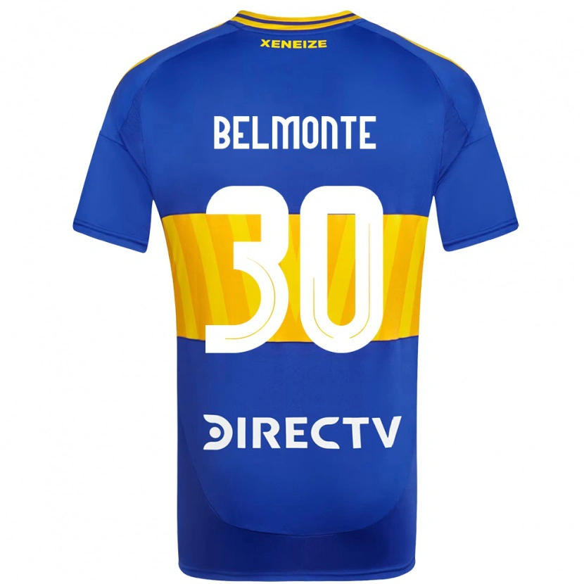 Danxen Mujer Camiseta Tomás Belmonte #30 Azul Real Amarillo 1ª Equipación 2025/26 La Camisa México