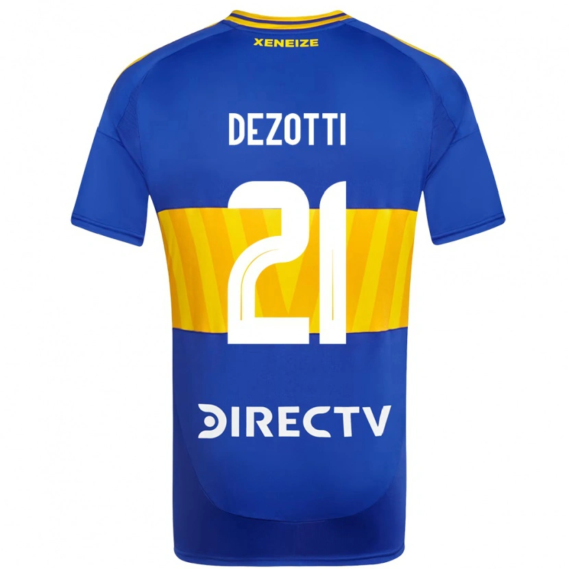 Danxen Mujer Camiseta Martina Dezotti #21 Blanco Azul 1ª Equipación 2025/26 La Camisa México