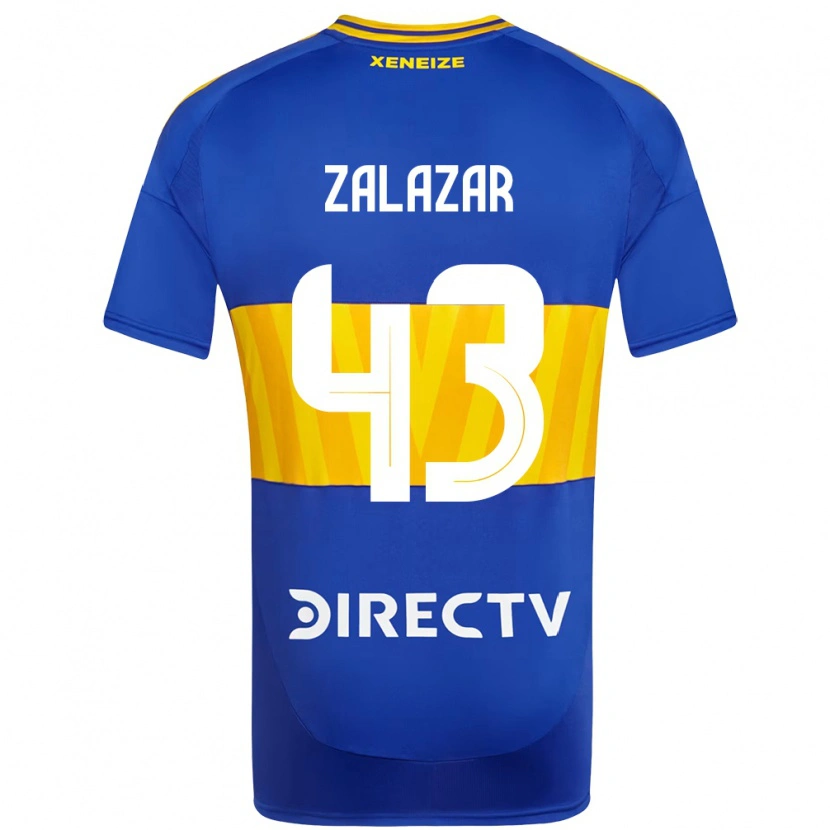 Danxen Mujer Camiseta Maximiliano Zalazar #43 Blanco Azul 1ª Equipación 2025/26 La Camisa México