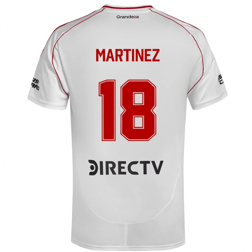 Danxen Mujer Camiseta Gonzalo Martínez #18 Blanco Rojo 1ª Equipación 2025/26 La Camisa México